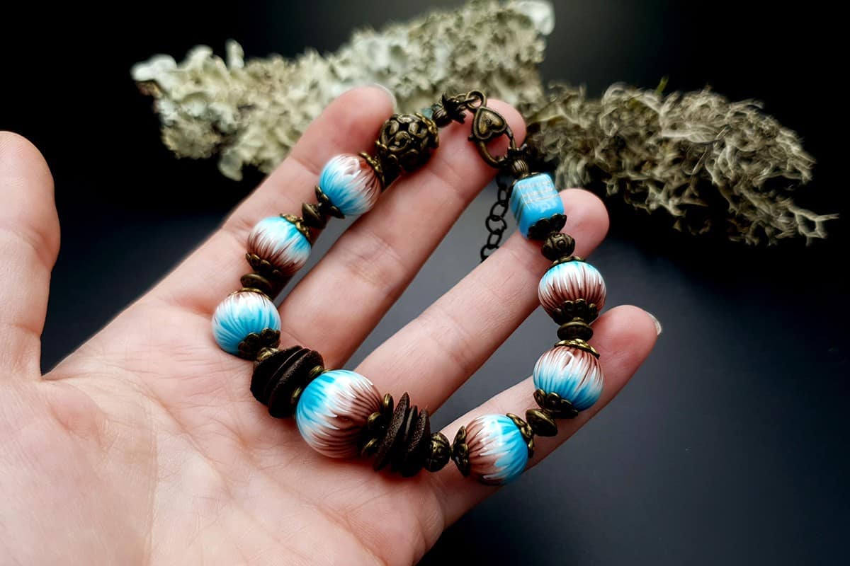 Bracelet from Polymer Clay in Millefiori Technique Bracelet SweetyBijou Jewelry