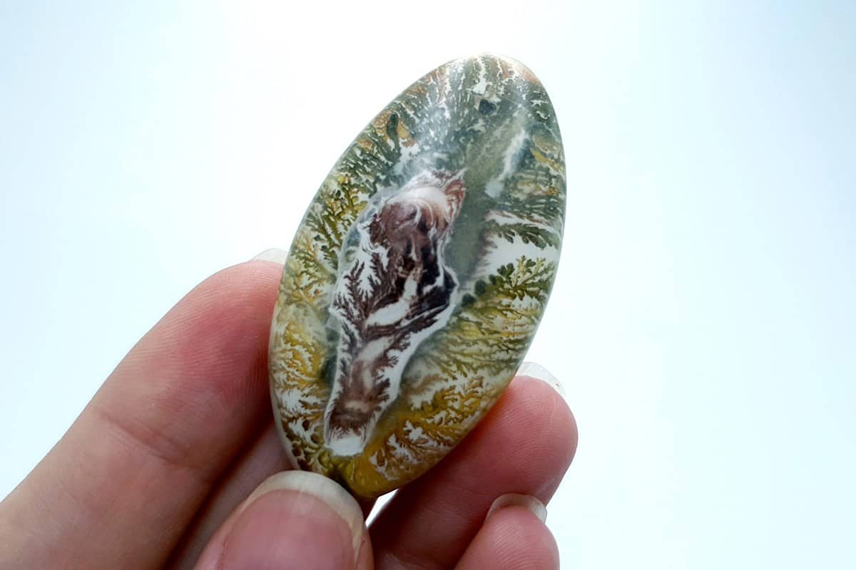 4 cabochons Faux Dendritic Agate #3 Cabochons SweetyBijou Cabochons