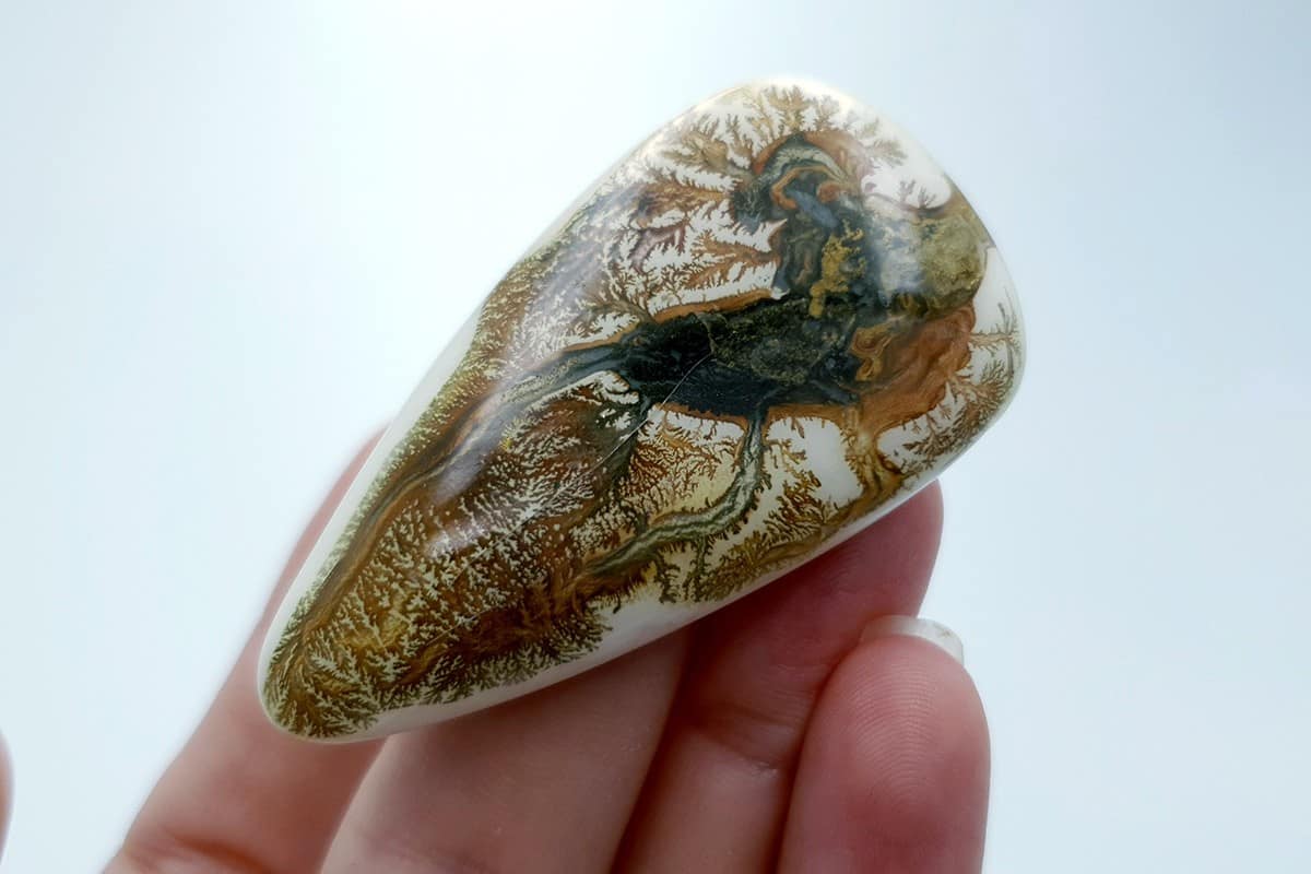 4 cabochons Faux Dendritic Agate #5 Cabochons SweetyBijou Cabochons