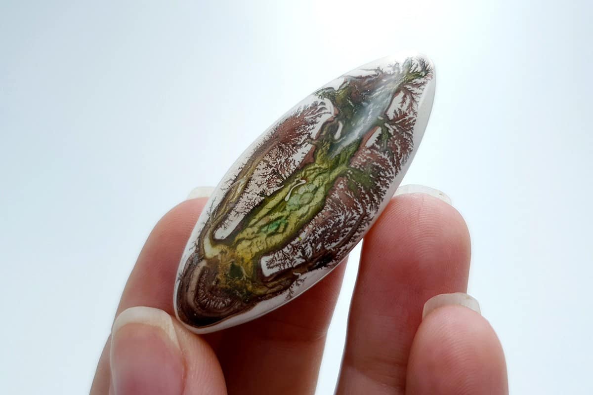 4 cabochons Faux Dendritic Agate #5 Cabochons SweetyBijou Cabochons
