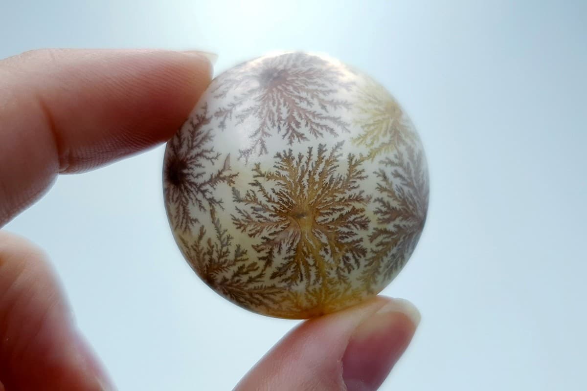 4 cabochons Faux Dendritic Agate #5 Cabochons SweetyBijou Cabochons
