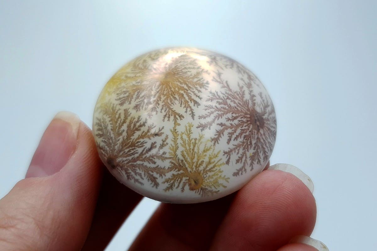 4 cabochons Faux Dendritic Agate #5 Cabochons SweetyBijou Cabochons