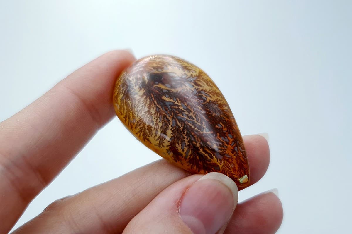 4 cabochons Faux Dendritic Agate #6 Cabochons SweetyBijou Cabochons