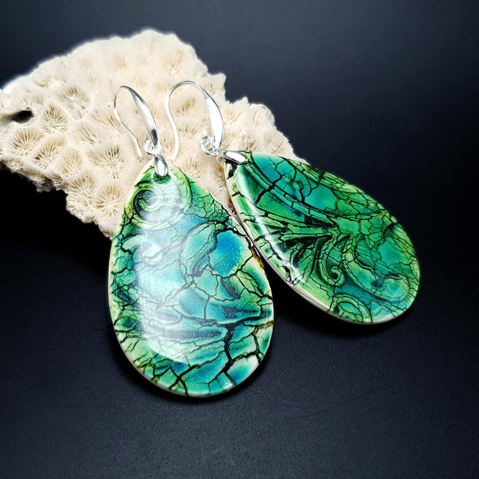 Faux Ceramic Earrings Earrings SweetyBijou Jewelry Default Title