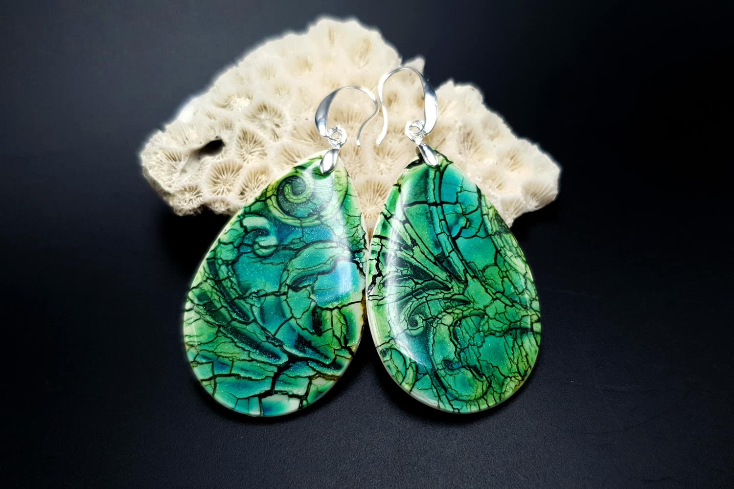 Faux Ceramic Earrings Earrings SweetyBijou Jewelry