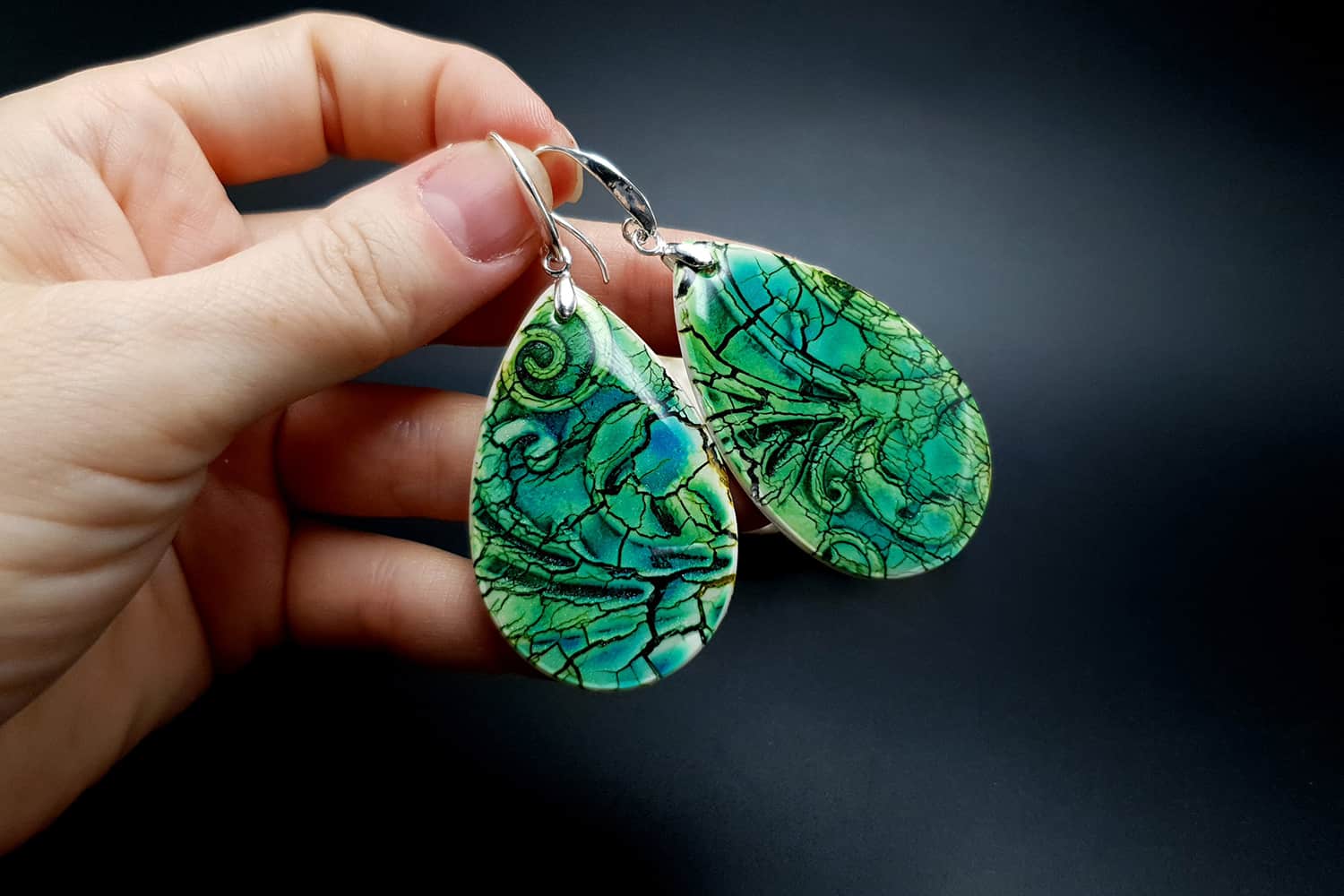Faux Ceramic Earrings Earrings SweetyBijou Jewelry