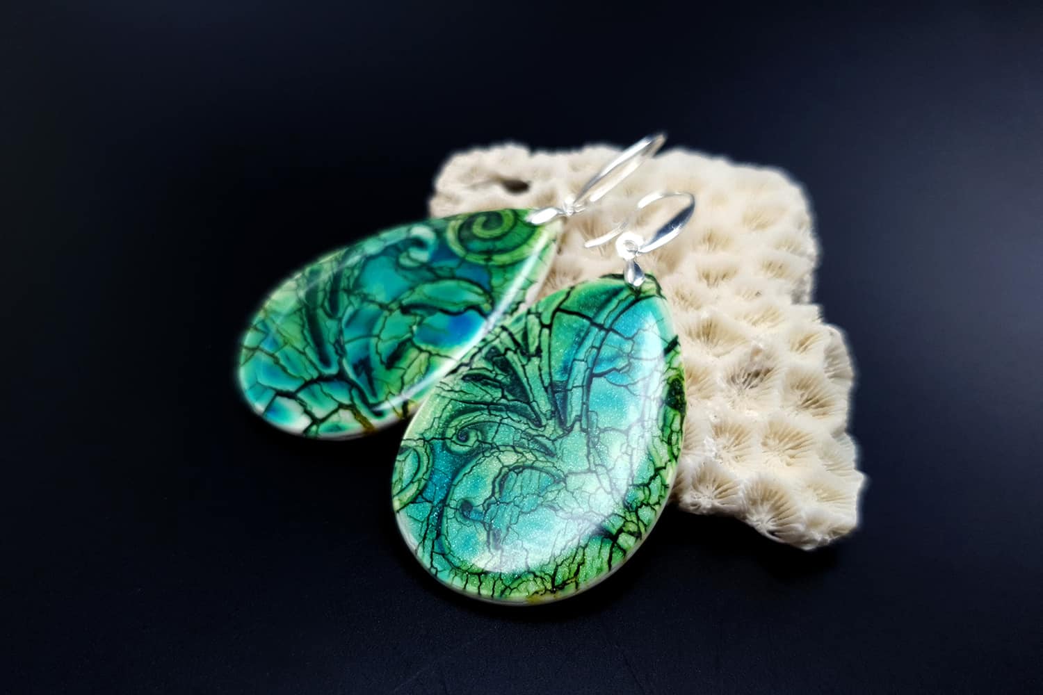 Faux Ceramic Earrings Earrings SweetyBijou Jewelry