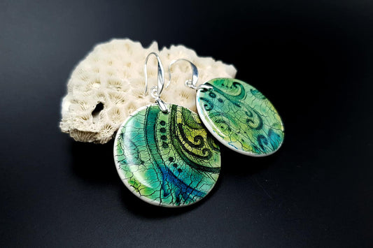 "Old Ceramic" Polymer clay earrings Earrings SweetyBijou Jewelry