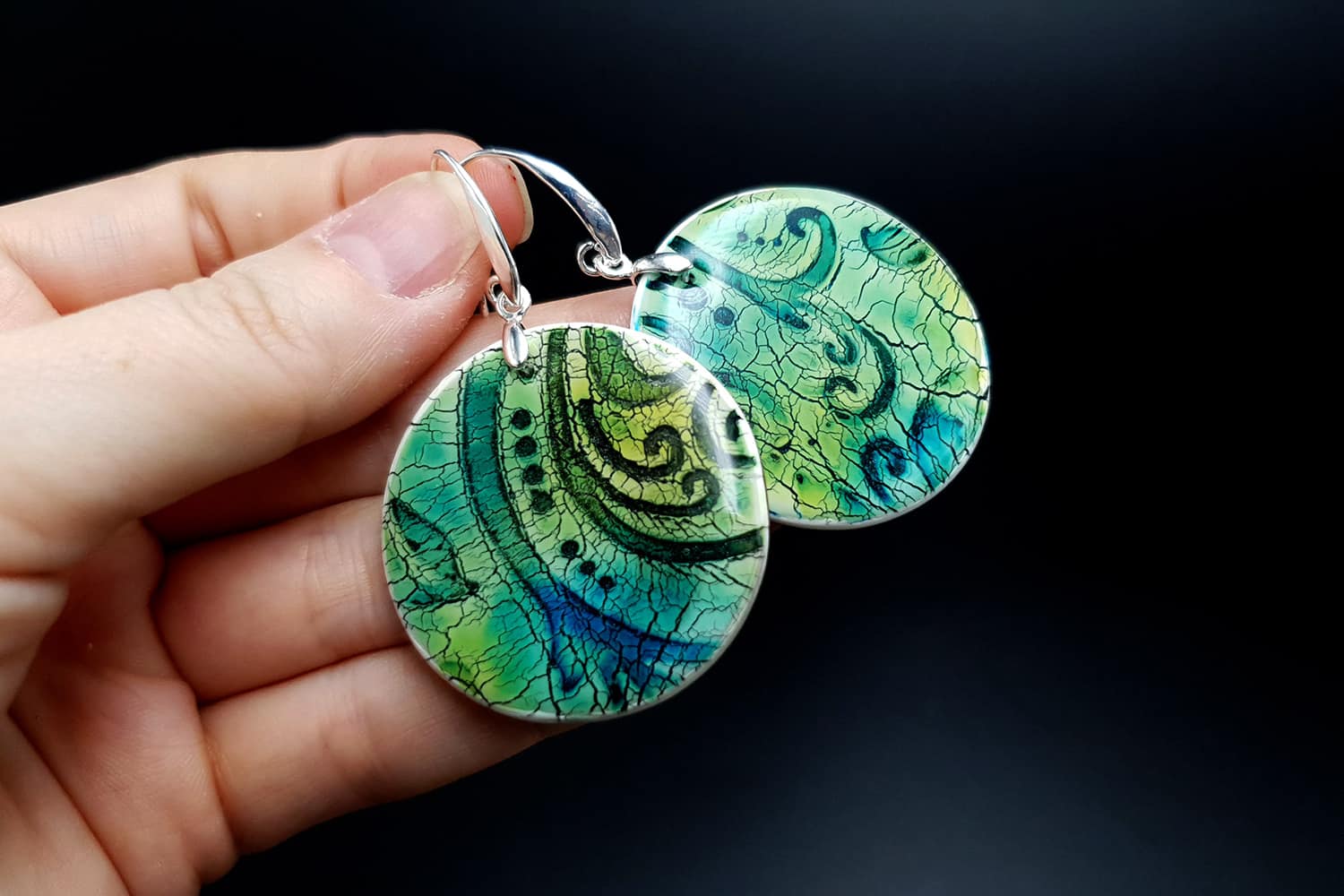 "Old Ceramic" Polymer clay earrings Earrings SweetyBijou Jewelry