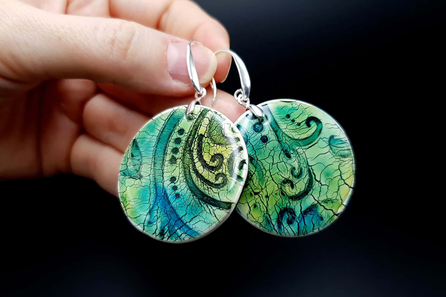 "Old Ceramic" Polymer clay earrings Earrings SweetyBijou Jewelry