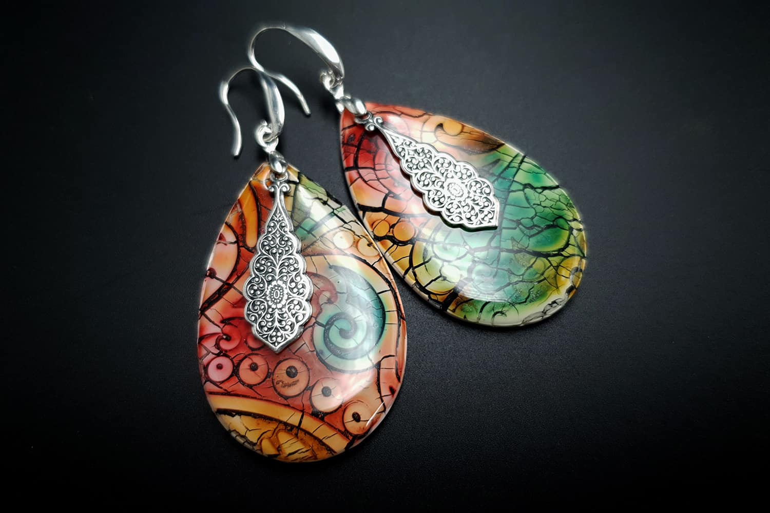 "Fantazy Ceramic" Polymer clay Earrings Earrings SweetyBijou Jewelry