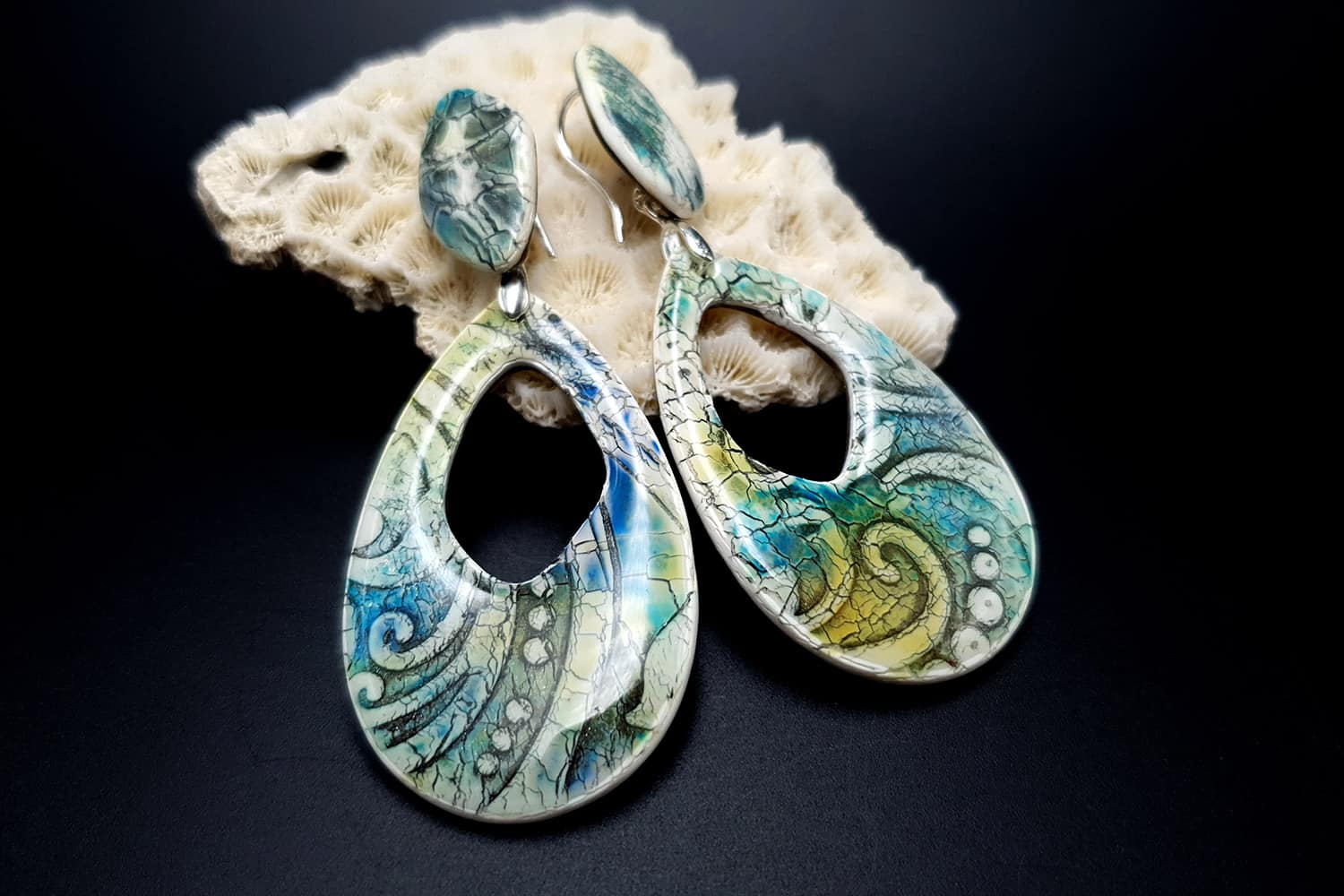 Faux ceramic earrings Earrings SweetyBijou Jewelry