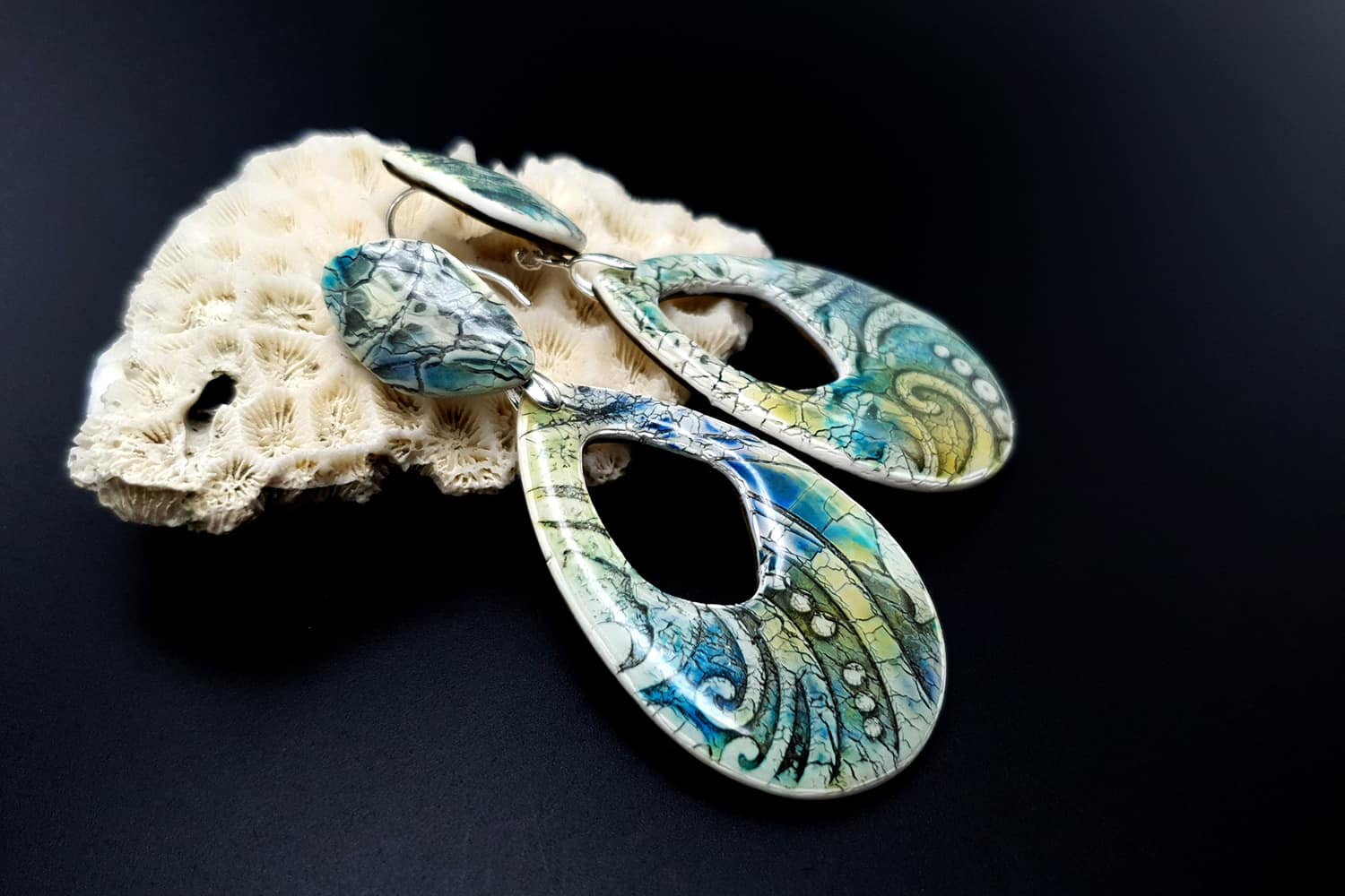 Faux ceramic earrings Earrings SweetyBijou Jewelry