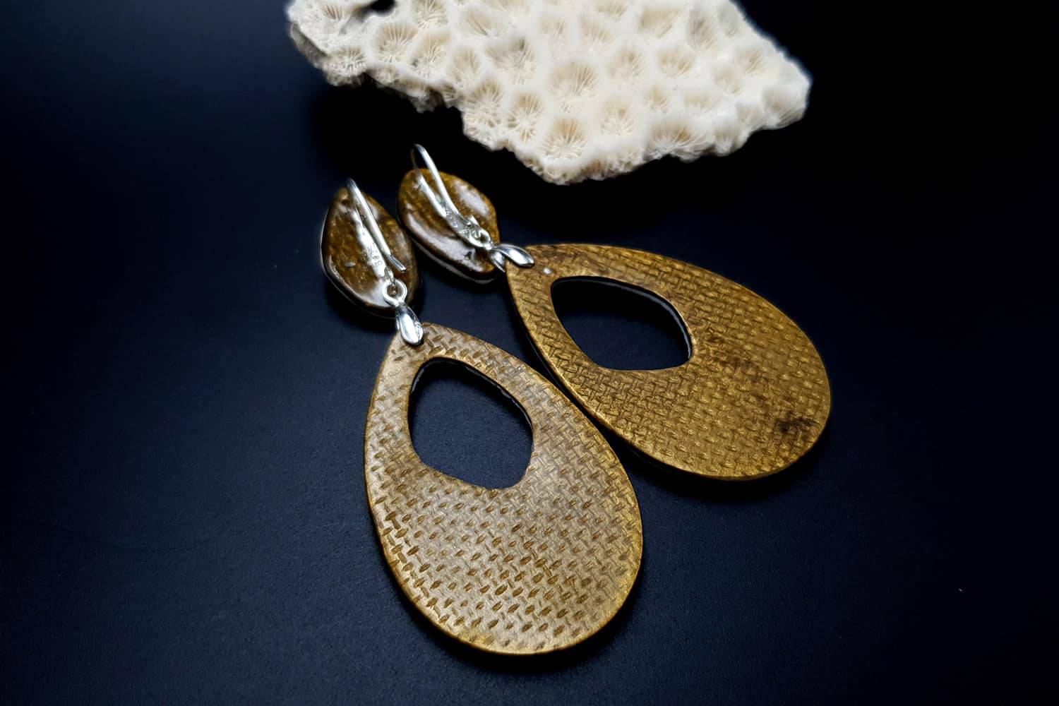 Faux ceramic earrings Earrings SweetyBijou Jewelry