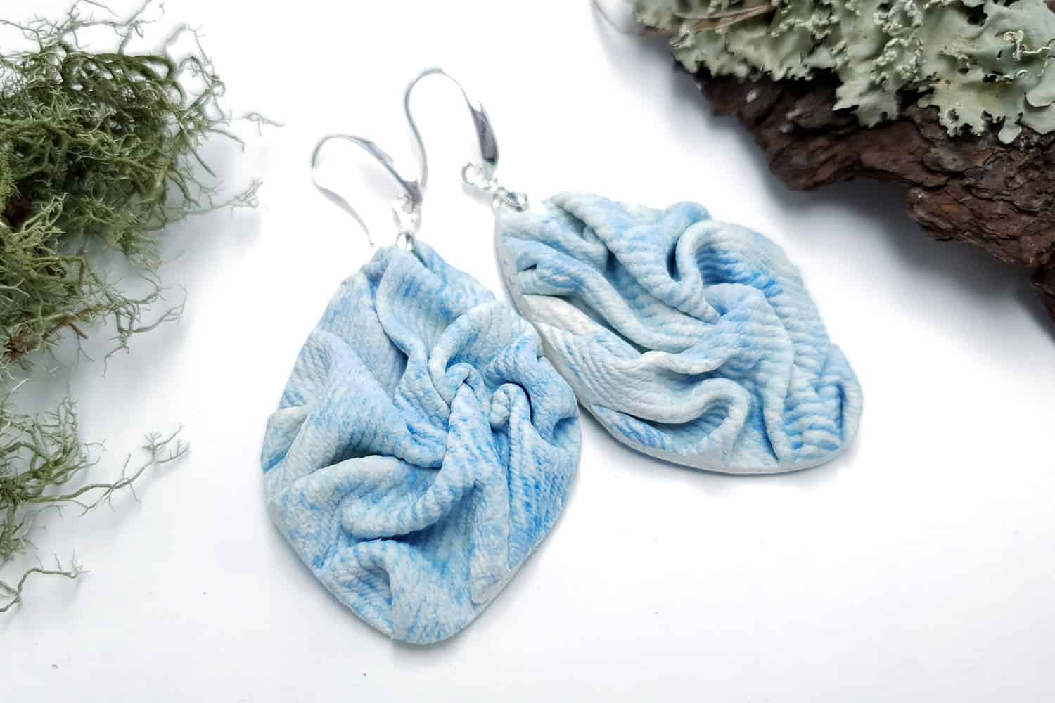 "Folded Denim" Faux jeans earrings Earrings SweetyBijou Jewelry