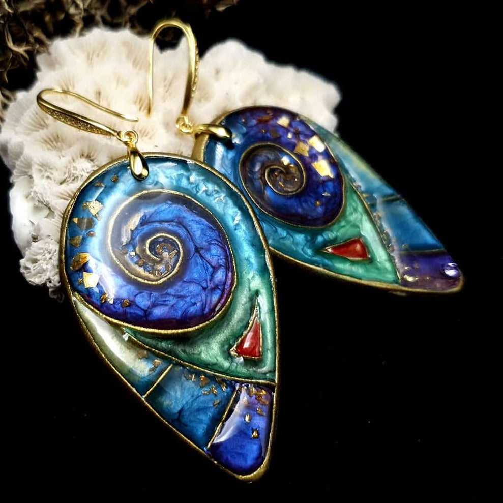 "Magic Swirls" polymer clay earrings Earrings SweetyBijou Jewelry Default Title