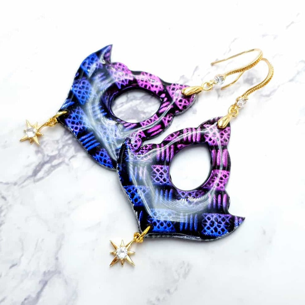Earrings "Violet Anchor" Earrings SweetyBijou Jewelry Default Title