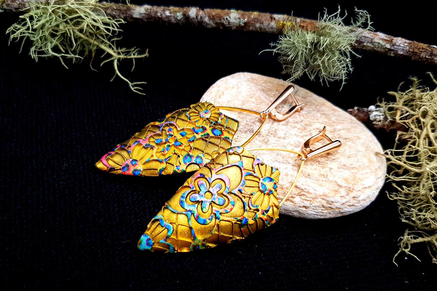 Earrings "Rainbow Flowers" Earrings SweetyBijou Jewelry
