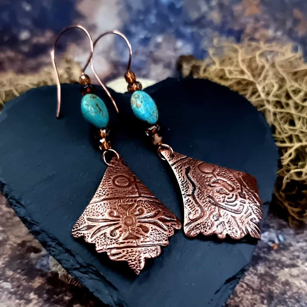 Amazing Long Earrings from Copper Earrings SweetyBijou Jewelry Default Title
