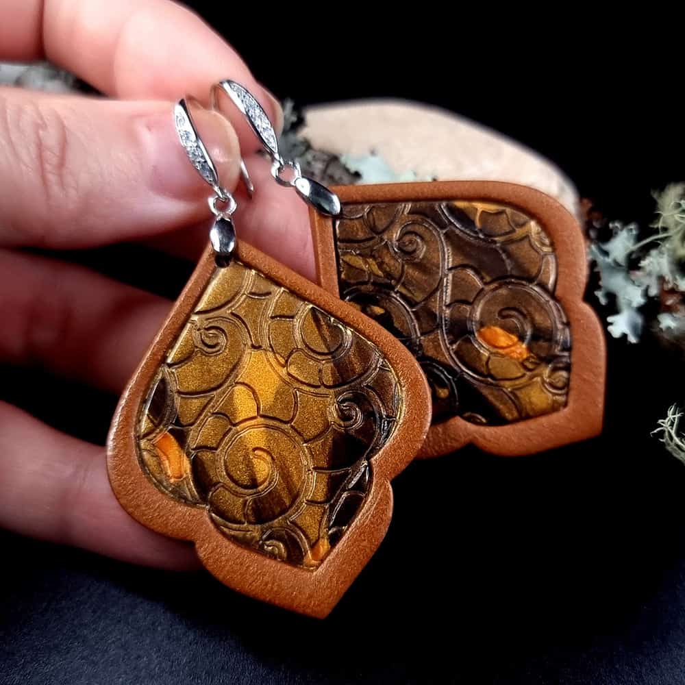 Polymer clay Earrings "Sunrise in Marrakech" Earrings SweetyBijou Jewelry