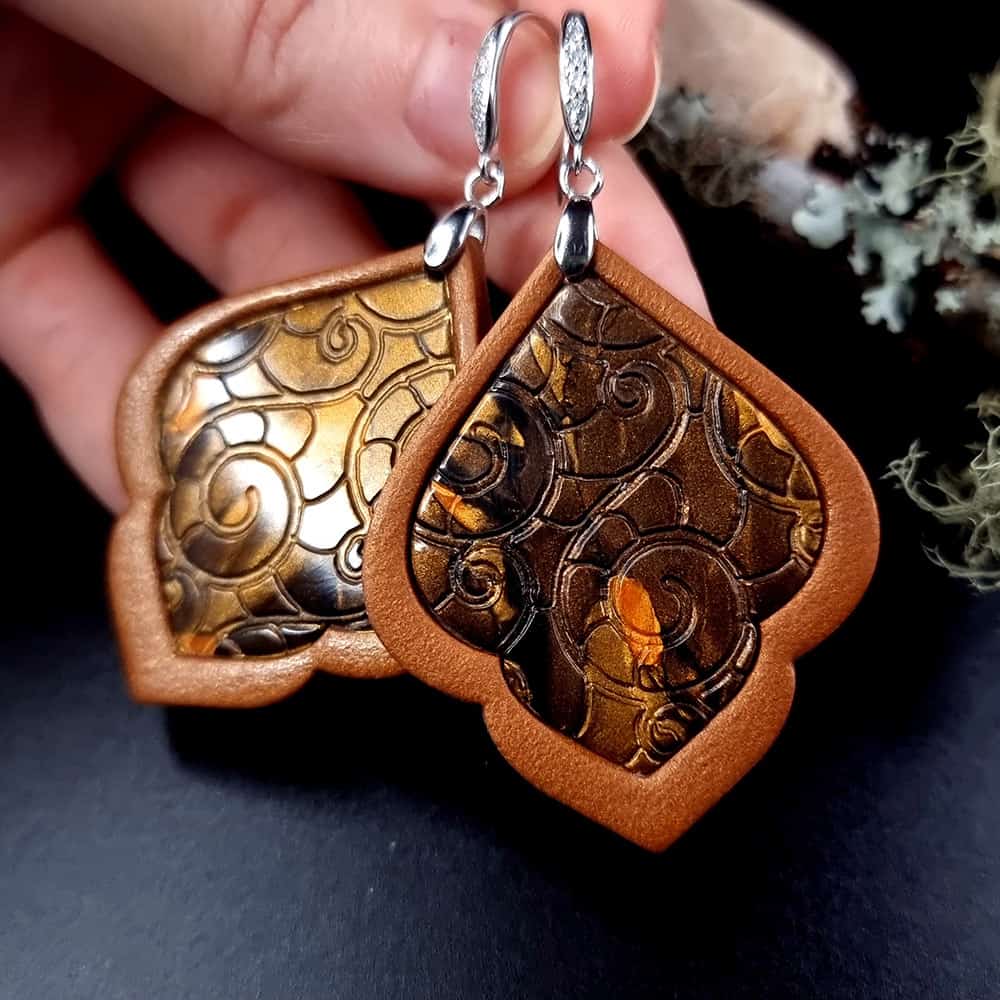 Polymer clay Earrings "Sunrise in Marrakech" Earrings SweetyBijou Jewelry
