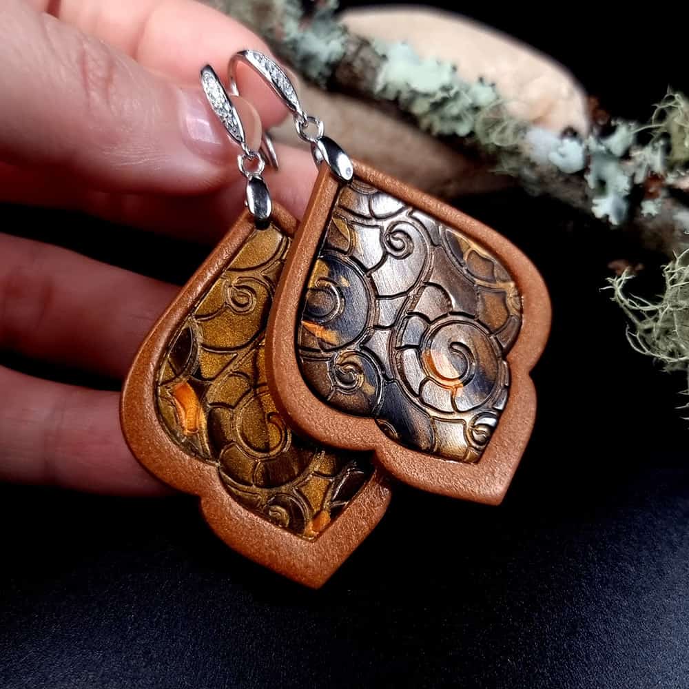 Polymer clay Earrings "Sunrise in Marrakech" Earrings SweetyBijou Jewelry