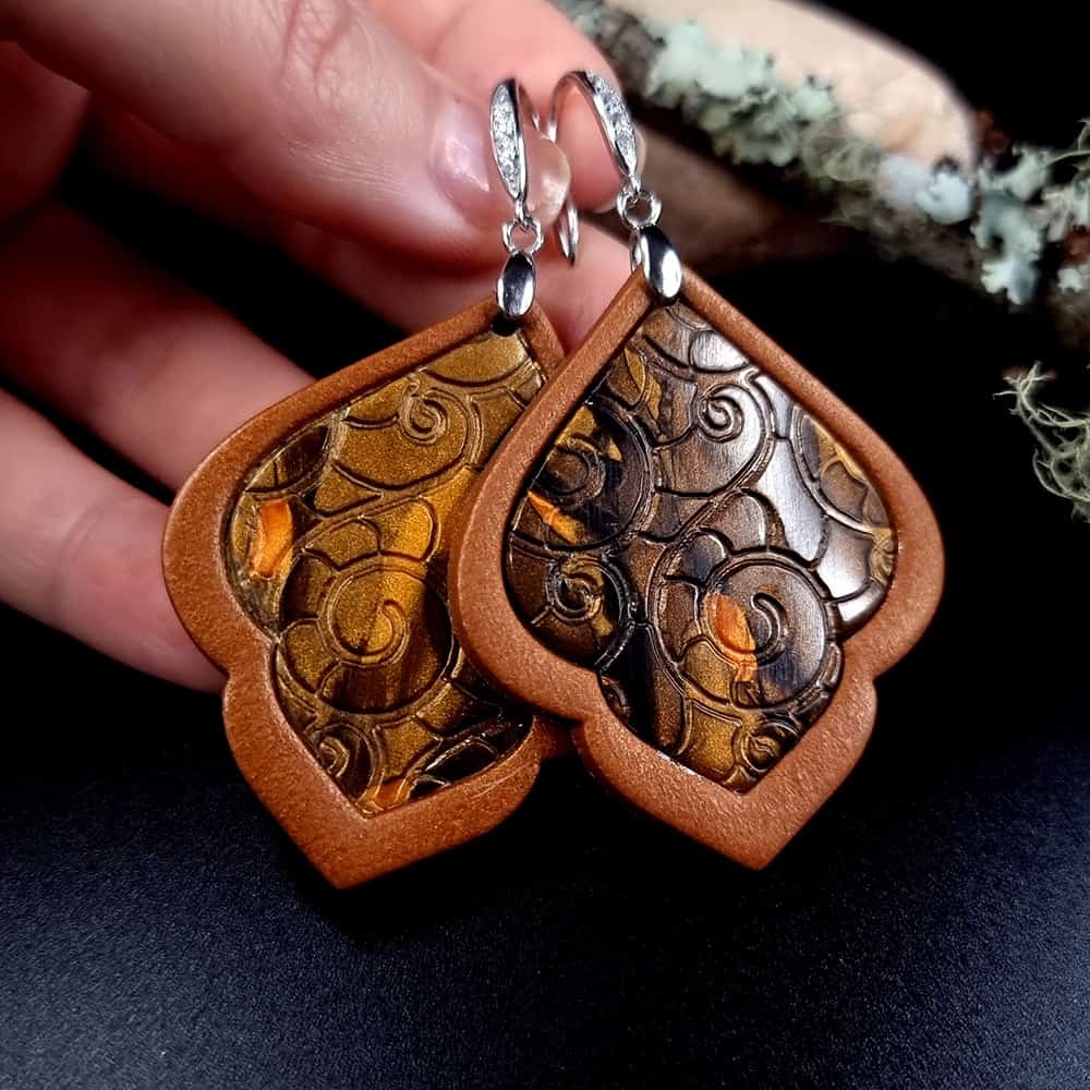 Polymer clay Earrings "Sunrise in Marrakech" Earrings SweetyBijou Jewelry