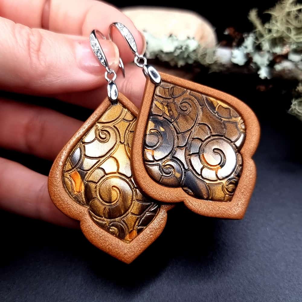 Polymer clay Earrings "Sunrise in Marrakech" Earrings SweetyBijou Jewelry