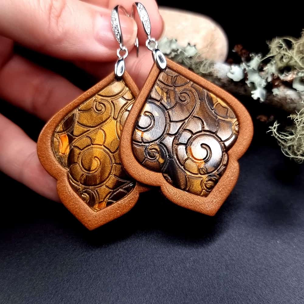 Polymer clay Earrings "Sunrise in Marrakech" Earrings SweetyBijou Jewelry