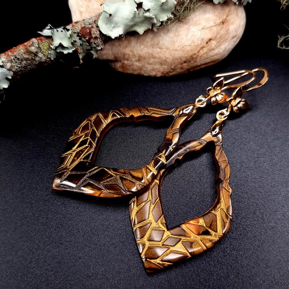 Polymer clay Earrings "Caramel" Earrings SweetyBijou Jewelry