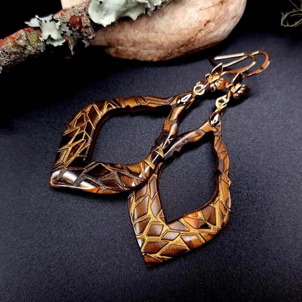 Polymer clay Earrings "Caramel" Earrings SweetyBijou Jewelry Default Title