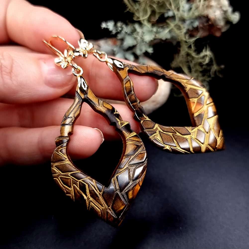 Polymer clay Earrings "Caramel" Earrings SweetyBijou Jewelry