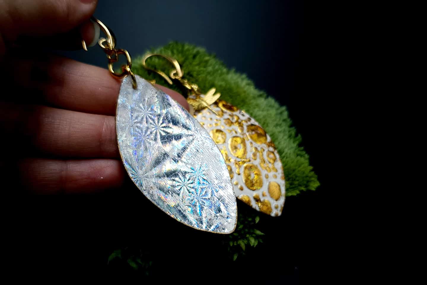 Earrings Golden Dragonfly and Sun Earrings SweetyBijou Jewelry