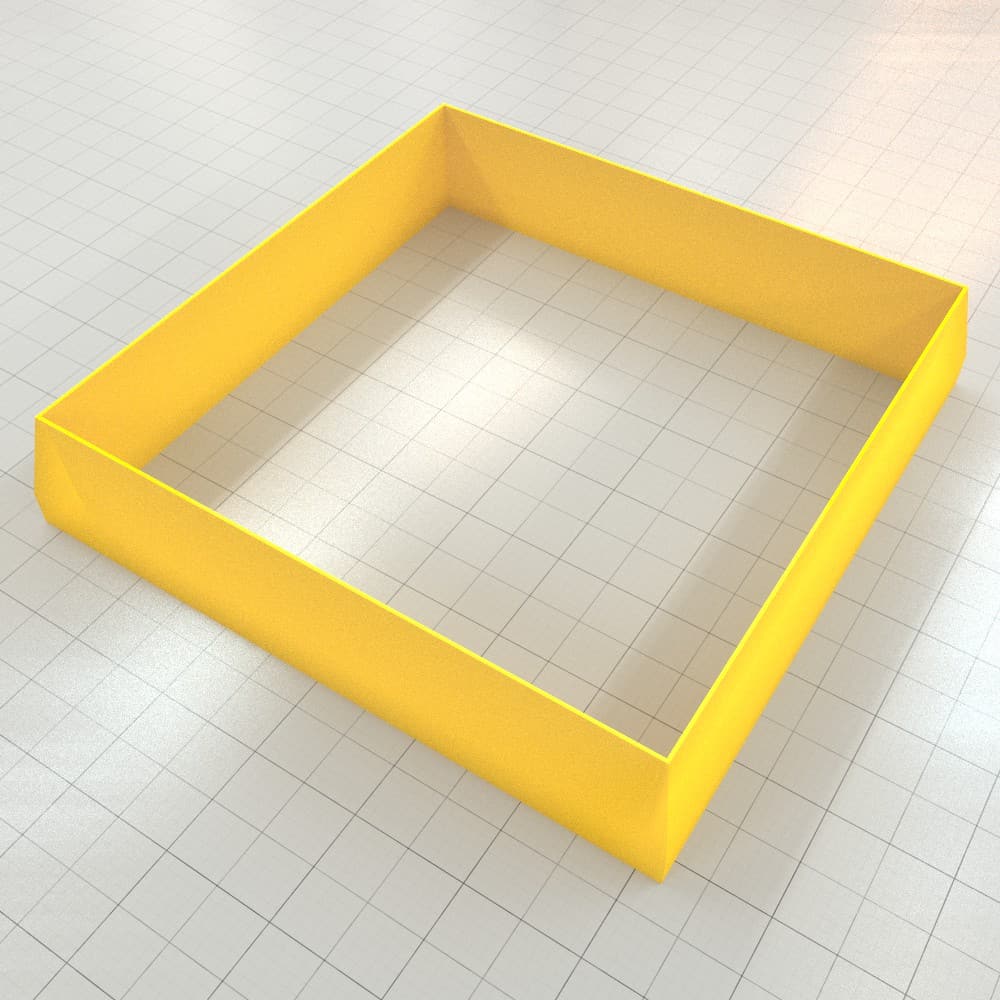Square polymer clay cutters, graduated set of 11