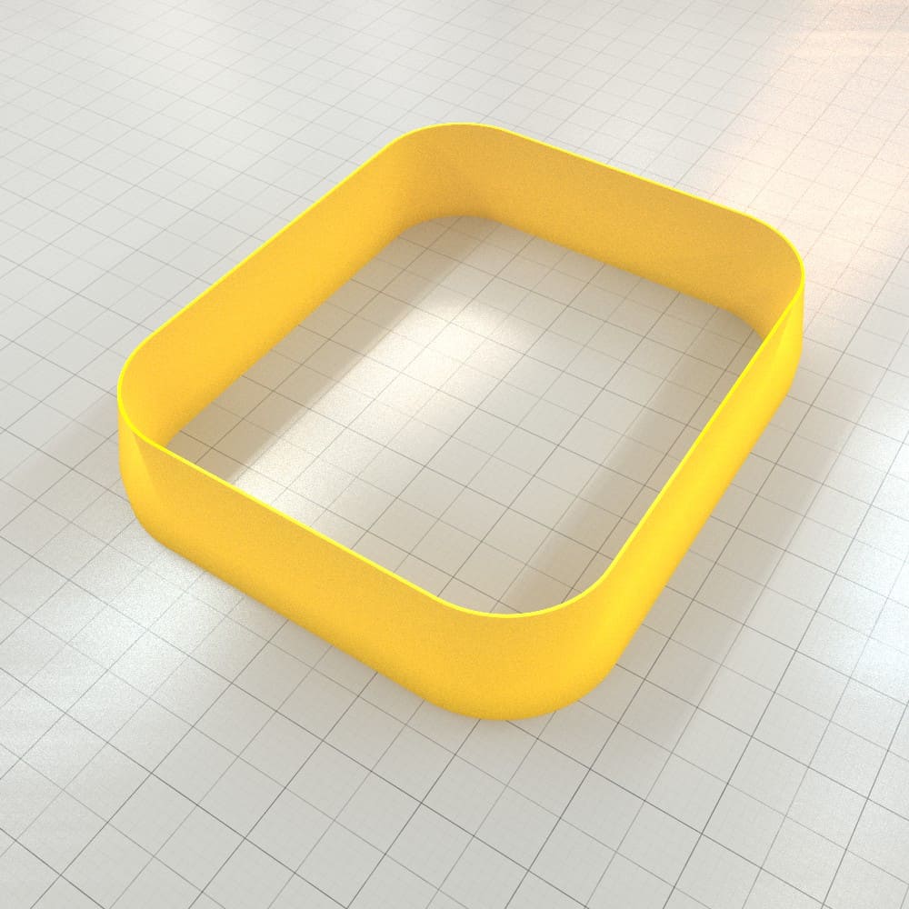 Rectangle Rounded 6:5 polymer clay cutters, graduated set of 11