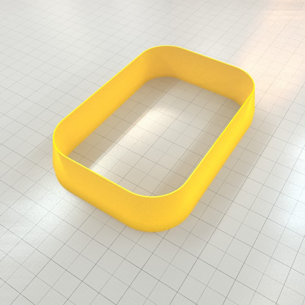 Rectangle Rounded 6:4 polymer clay cutters, graduated set of 11