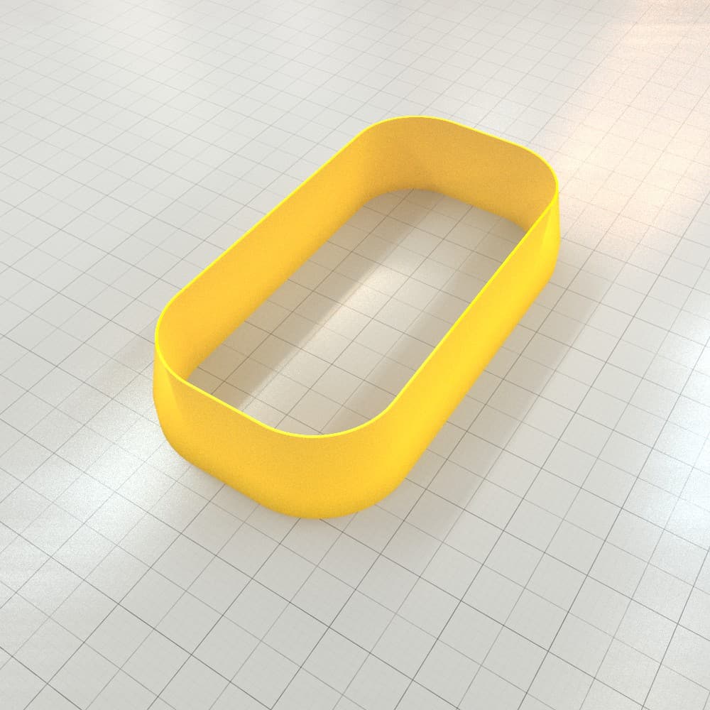 Rectangle Rounded 6:3 polymer clay cutters, graduated set of 11