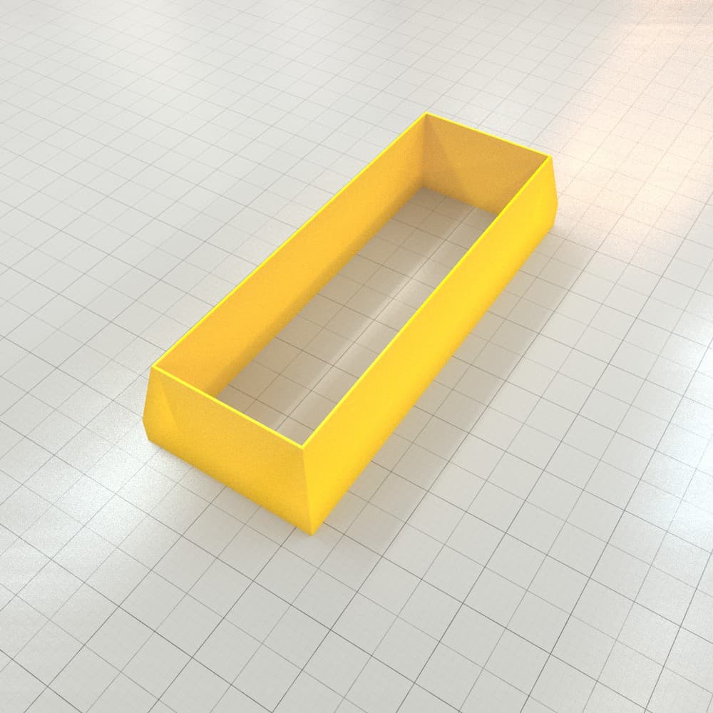 Rectangle 6:2 polymer clay cutters, graduated set of 11