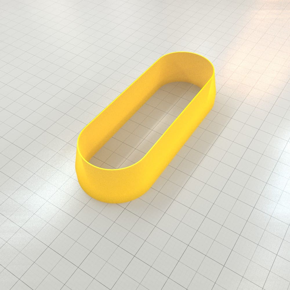 Rectangle Extra-Rounded 6:2 - Set of 11 Clay Cutters Plastic Cutters SweetyBijou Tools