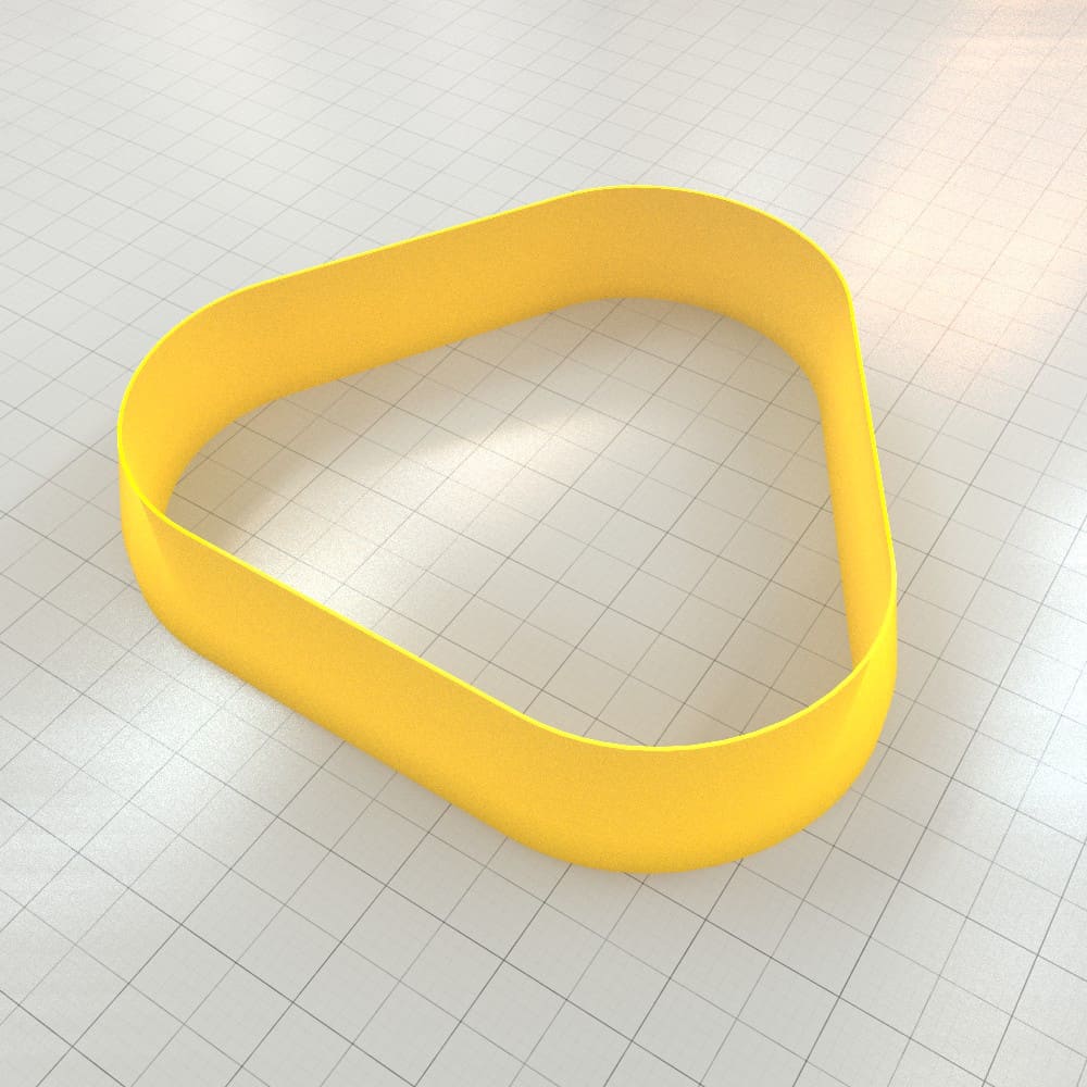 Triangle Extra-Rounded - Set of 11 Polymer Clay Cutters Plastic Cutters SweetyBijou Tools