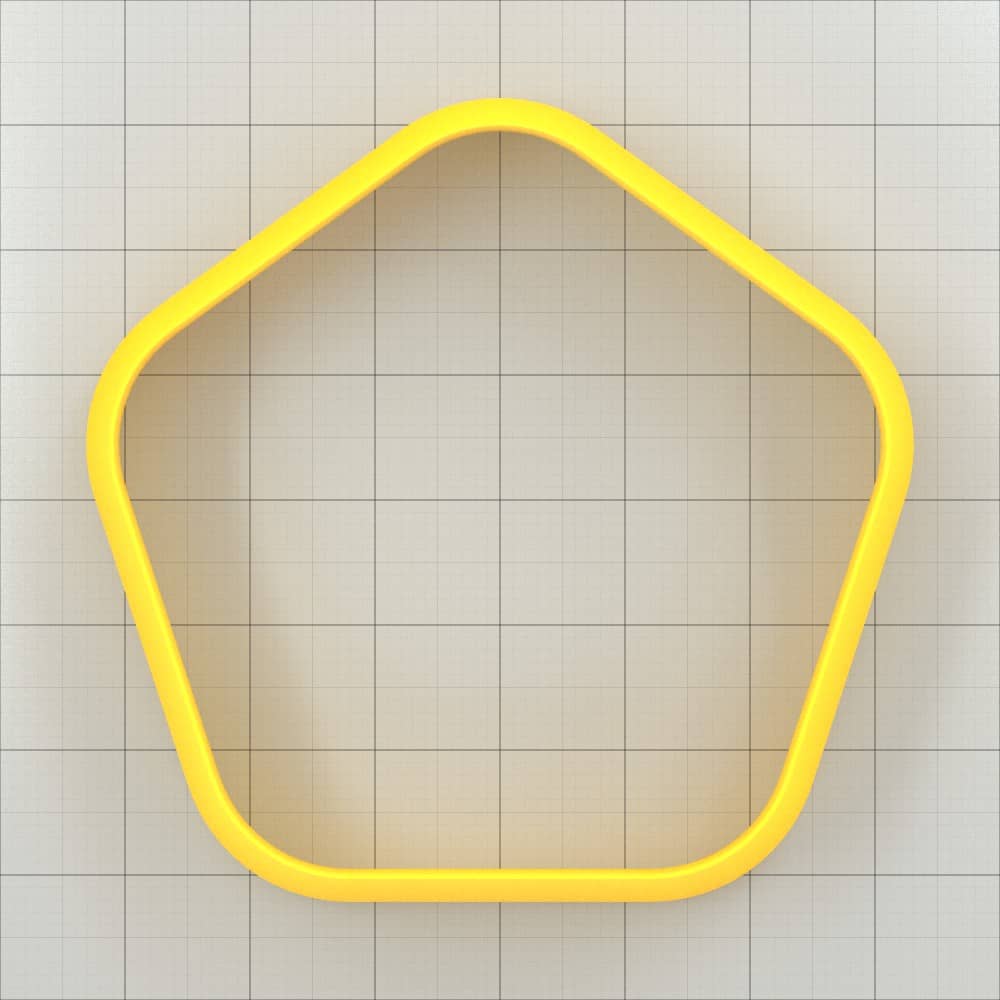 Pentagon Rounded - Set of 11 Polymer Clay Cutter Plastic Cutters SweetyBijou Tools