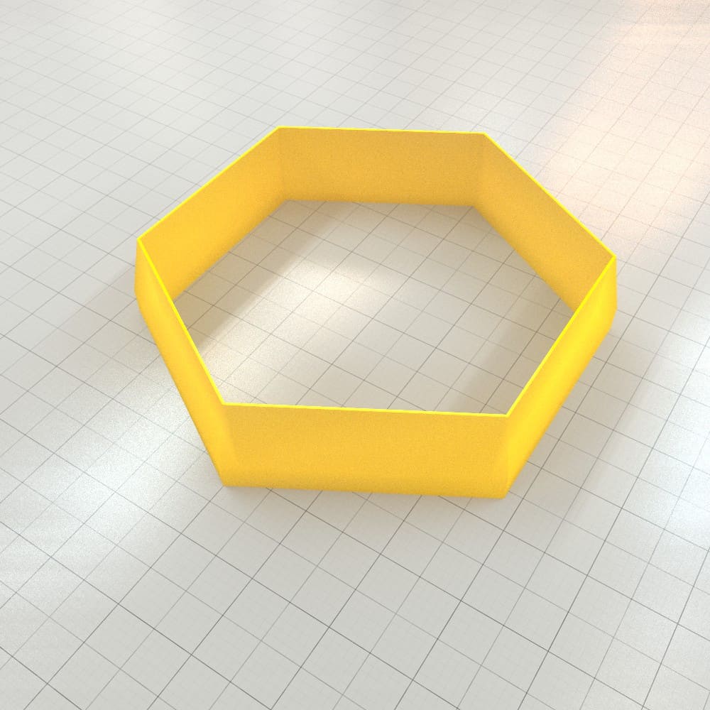 Hexagon polymer clay cutters, graduated set of 11