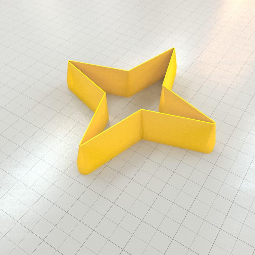 4-pointed star polymer clay cutters, graduated set of 11
