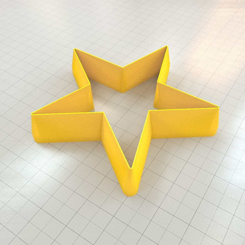 Tiny 5-pointed star polymer clay cutters, graduated set of 11