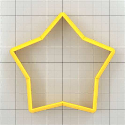 Star 5-Pointed, Wide - Set of 11 Polymer Clay Cutters Plastic Cutters SweetyBijou Tools