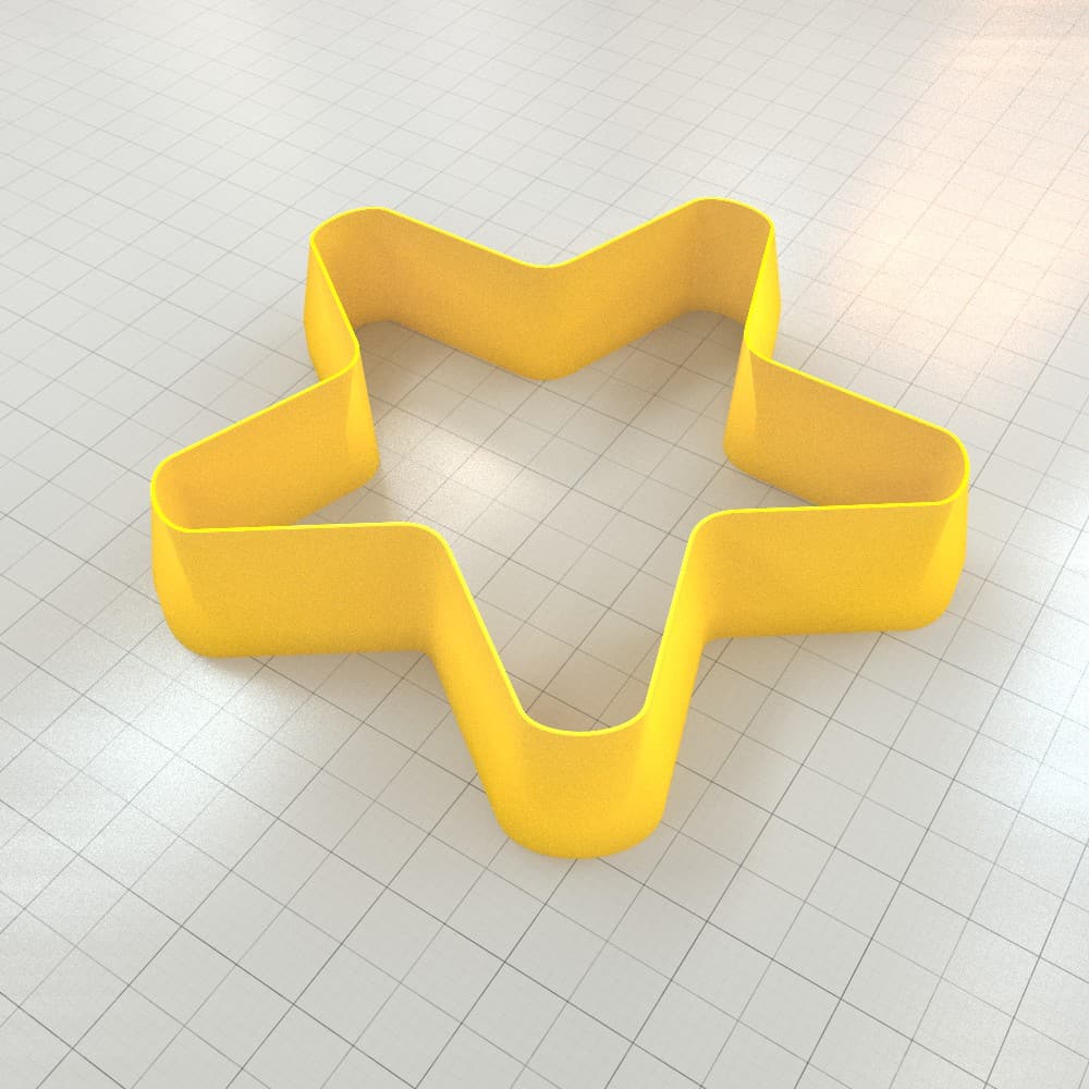 Star 5-Pointed, Smooth - Set of 11 Polymer Clay Cutters Plastic Cutters SweetyBijou Tools