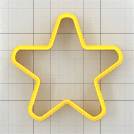 Star 5-Pointed, Smooth - Set of 11 Polymer Clay Cutters Plastic Cutters SweetyBijou Tools