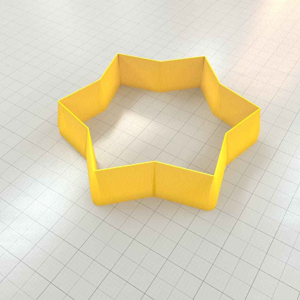 Star 6-Pointed, Wide - Set of 11 Clay Cutters Plastic Cutters SweetyBijou Tools