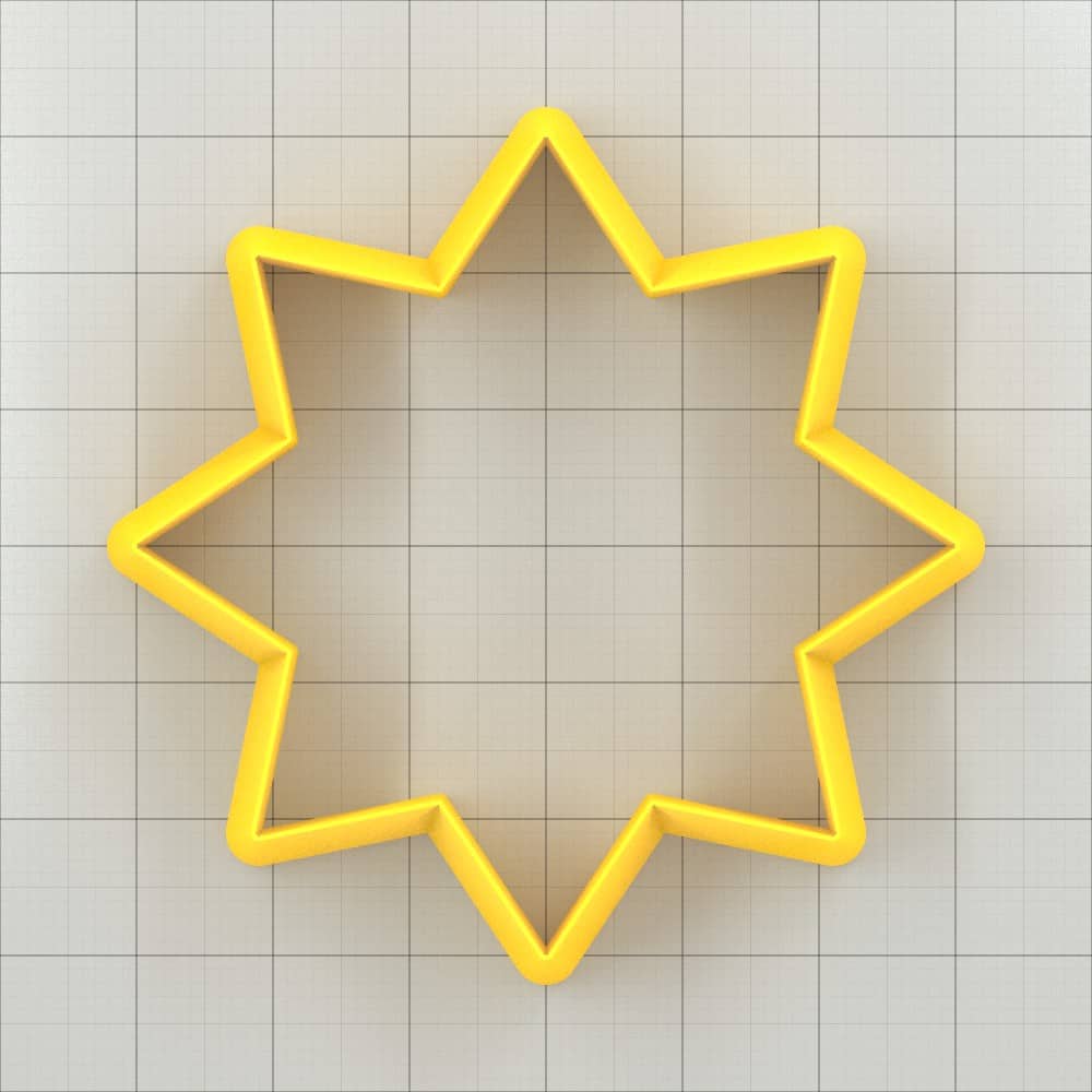 Star 8-Pointed - Set of 11 Polymer Clay Cutters Plastic Cutters SweetyBijou Tools