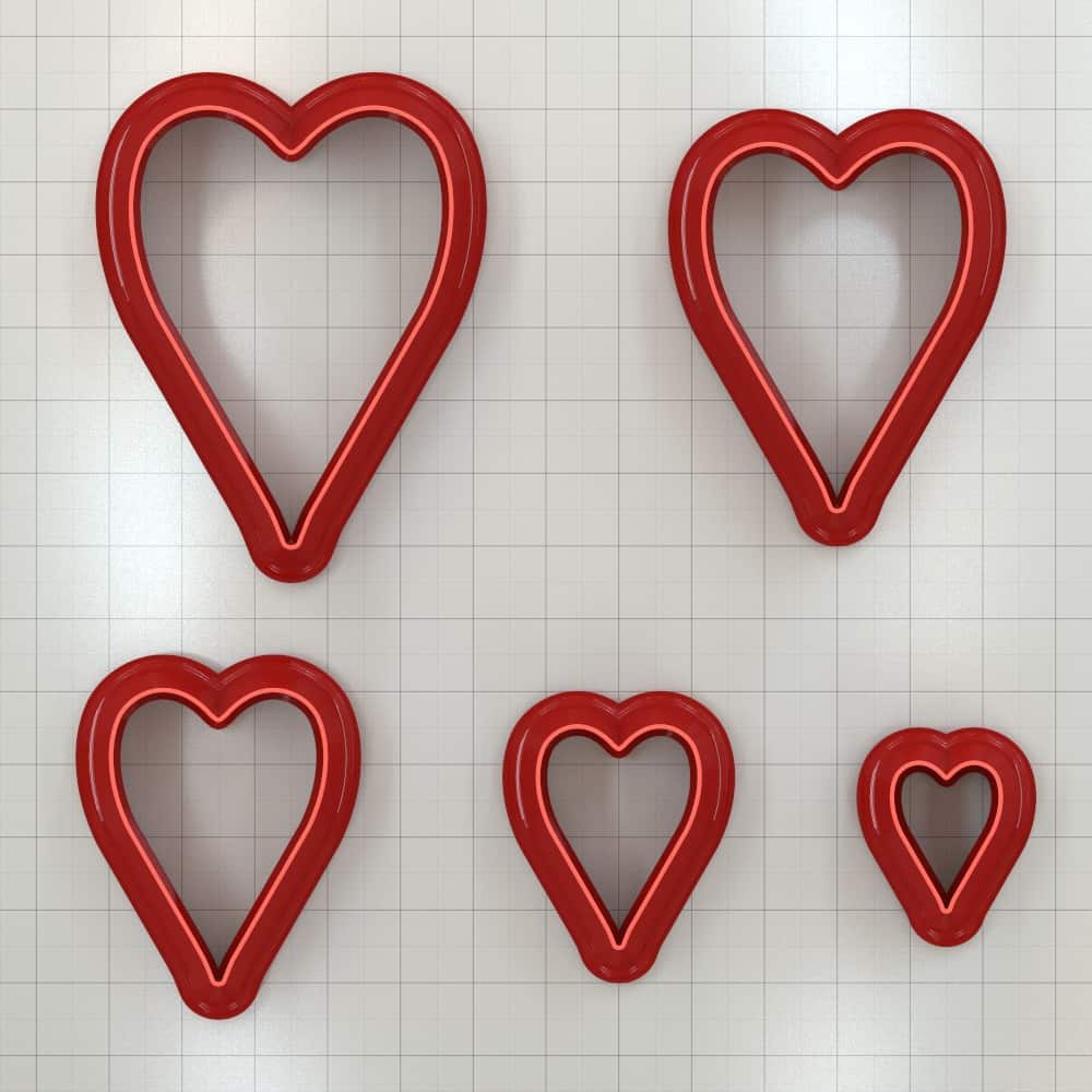 Artisan Heart-Shaped Clay Cutter Plastic Cutters SweetyBijou Tools